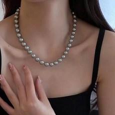 레이어드 진주목걸이 클래식 여성 진주목걸이 8mm-10mm실버 쥬얼리 초커 은 목걸이