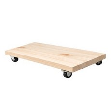 컴퓨터 이동식 본체받침대 원목 화분받침대, 1개, 네추럴 컬러 400X240