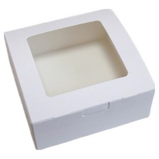 신명종합박스 화과자4구 원터치 박스 떡 두쫀쿠 곶감 답례 선물 상자 50개, 흰색