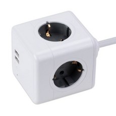 파워큐브 V2 익스텐디드 USB 멀티탭 4구, 1개, 3m, 화이트