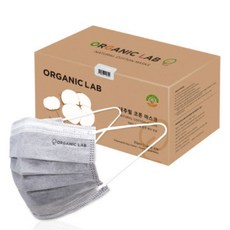 오가닉랩 내추럴 코튼 마스크 대형, 30매입, 1개, 그레이(대형)