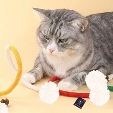 DING DONG PET 毛絨磨牙繩索貓咪玩具3件組, 1套, 橘色 + 紫色 + 紅綠燈