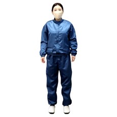 5H 방진복 긴팔 일반형 정전기방진복 방역복 정비복 작업복 방제복 공업용필수품, 1개, 다크네이비(N)