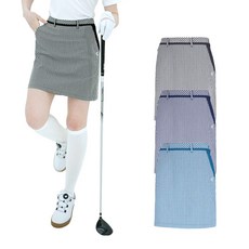김영주 여성 골프웨어 바둑체크 투포켓 스커트 치마