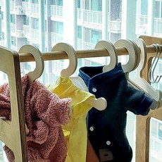 까사라움 원목 수납형 강아지 미니 옷걸이, 1개