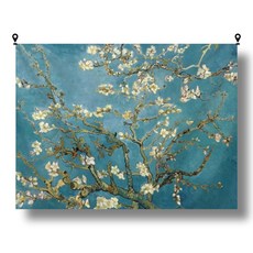 해룸 대형 패브릭 포스터 두꺼비집 가리개 페브릭 태피스트리 가림천 아트 행잉 초대형, 45.고흐-아몬드나무