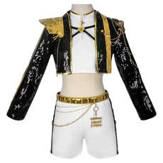 하와즈 KPOP케데헌 헌트릭스 유니폼 세트 루미 미라 조이 화이트 블랙 세트 코스튬