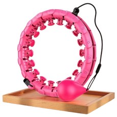 리브에어 훌라후프 스마트 다이어트 지압 실내 유산소운동, 1개, 핑크, 1.6kg