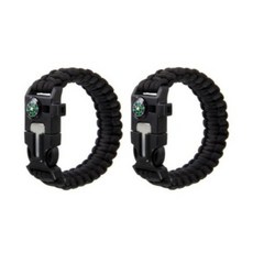 도나토르 캠핑 서바이벌 등산 응급 생존팔찌2P, 2개, 블랙
