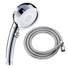 윈픽 화장실 샤워기 호스세트 온오프 3단 1.5M, 1세트, 실버