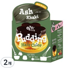 eZn 푸딩 헤어컬러 염색제, 애쉬 카키, 2개