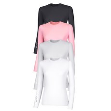 김영주 여성 골프웨어 봄 여름 가을 쿨링 냉감 라운드 UV차단 기능성 긴팔 이너 티셔츠 스포츠 상의