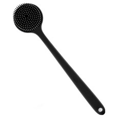인체공학에 맞는 긴 손잡이 실리콘 바디 브러시 1개 -, Black, 1PC