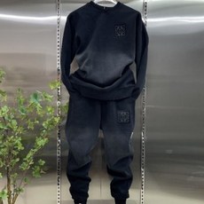 UNIQUEZON 남성 캐주얼 트레이닝복 세트 라운드넥 맨투맨 조거 팬츠 투피스 운동복 아우터 빅사이즈