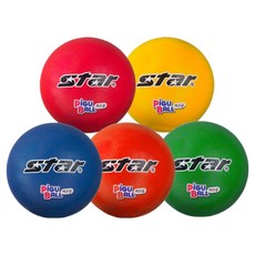 스타 피구공 소프트 말랑말랑한 안전 공놀이, 1개, 2호 레드