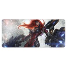 리뉴마켓 마우스패드 장패드 롤 리그오브레전드 LOL 게이밍, 1개, 미스포츈-기동총격여신