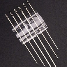 쉽게 끼우는 바늘 6p 바늘끼우개 끼우기 소잉 바늘 실 꿰기 끼우개 왕 귀큰바늘 바늘실 실끼우는기구 바늘구멍 바느질, 6개