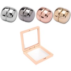 펴나나다 유광 자석 스카프 고정 브로치, 4개, 블랙+실버+골드+로즈골드