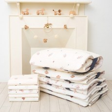 베베누보 DIY 모달 + 듀라론 낮잠이불 모달블랭킷 솜패드 속베개 부직포가방 풀세트, 베어래빗