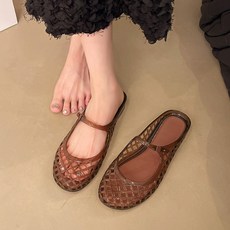 타임퓨어 여성 여름 젤리슈즈 블로퍼 데일리 슬리퍼 장마 샌들 비올때신는 장마철 신발 샌들 편한 플랫 샌들 스타일