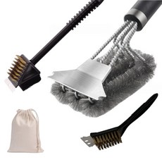 그릴 청소 끝판왕 3종세트 철 솔 바베큐 와이어 브러쉬 석쇠 불판, 그릴청소3종, 1세트