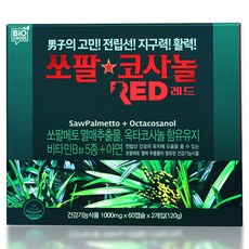 [TV홈쇼핑 인포벨]남자 건강 NEW 쏘팔코사놀 1000mg 4개월 레드 골드 이용식 남진 쏘팔메토, 120정, 1박스