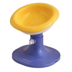 미우프 강아지 고양이 높이조절 밥그릇 물그릇, 1개, 스퀘어+블루옐로우