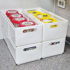 니즈퀸 1+1 팬트리 수납 정리함 라면정리함, 화이트(수량:2개), 2개