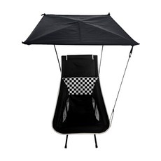 캠생 캠핑의자 쉐이드 그늘막 파라솔 헬리녹스 선셋체어 체어원, 1개, 캠핑의자 그늘막_블랙