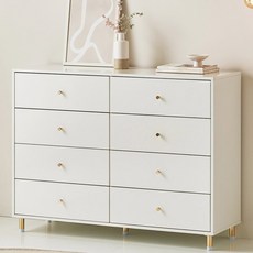 보루네오 로브 드레스룸 아이방 서랍장 4단 1200 PL0118, 화이트