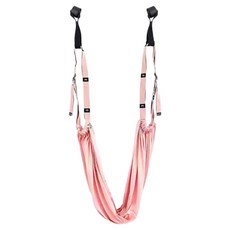 요가 필라테스 플라잉 가정용 문틀 도어 해먹 자세 코어 스트레칭 홈트 운동 스트랩 소도구 스트랩 밴드, 문틀 플라잉요가 - 핑크, 1개