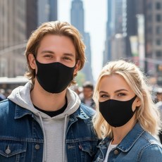 븟(BEUT) 성인용 원단 마스크 숨쉬기 편한 입체 천 마스크 연예인 핏 남녀공용 중형, 2장 = 1셋트