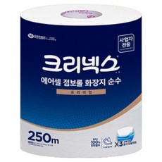 크리넥스 에어셀 점보롤 순수 프리미엄 250m 3롤 X 2팩 45383, 2개, 3개입