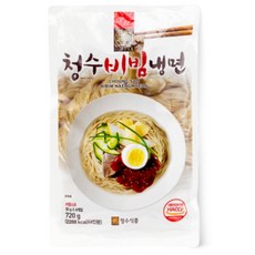 청수 비빔냉면 720g 1개 4인분 비빔장 세트 비빔소스 메밀가루 고구마전분 쫄깃한 면