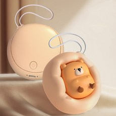 MJ21 충전식 휴대용 따뜻한 선물 곰돌이 손난로, 베이지