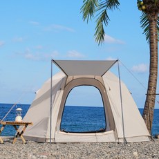 카르닉 육각 돔타입 원터치텐트 스페이스 아이보리 대형, 단품패키지(플라이+폴대), 대형(4-5인용), 아이보리(IV)