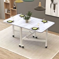 KORELAN 1200x700 원터치 접이식 다용도 이동식 식탁 접이식 식탁 접이식식탁테이블 사무용책상, 화이트/1200x700