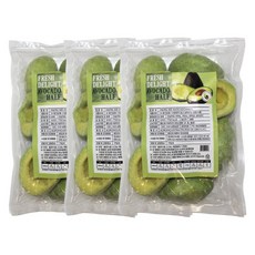 산들네이처 아보카도 하프 냉동아보카도 아보카도요리 아보카도샌드위치 과카몰리 1.5kg (500g x 3봉), 3개, 500g