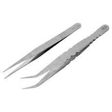 소형 핀셋 정밀 다용도 스텐 네일 공예용 집게 의료용핀셋, 후크형, 1개