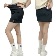 아크나인 여성 골프 뱃살 쏙 슬림 밴딩 치마 H 기본핏 스판 스커트 골프웨어 치마바지 S(55)~XL(88)