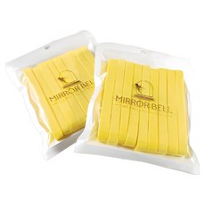 미러벨 저자극 피부미용 클렌징 압축 해면 스펀지, 2개, 옐로우