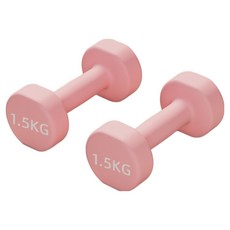 바이췬 가정용 코팅 덤벨 가벼운 운동 기구 몸매 단련을 위한 이상적인, 핑크색 1.5kg×2
