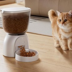 수린펫 강아지 고양이 스마트 자동급식기 5L 와이파이 앱연동, 1개, 화이트