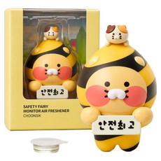 카카오프렌즈 안전요정 차량용 모니터 방향제 춘식이 라이언, 1개, 파우더리그린플로랄(춘식)