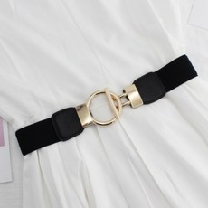 해피엘라 여성 원피스 벨트 정장 골드 버클 밴딩 심플 스판 코트용 허리띠