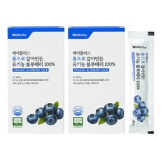웰로리아 케어플러스 통으로 갈아만든 유기농 블루베리 퓨레 100% 스틱, 28개, 20g