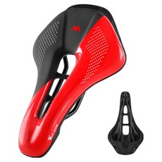WEST BIKING 프리미엄 자전거 안장 쿠션 통기성 장시간 탑승용, 1개, Red