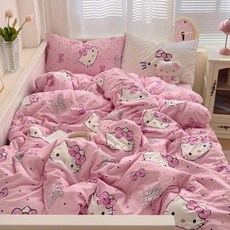 GOYES 산리오 이불커버 시트커버 베개커버세트 귀여운 캐릭터 침구세트