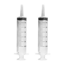 제이엠엘 반려동물 피딩용 주사기 60ml 2개 투명, 반투명