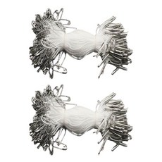 바이유즈 의류 옷핀라벨 택끈, 화이트실버, 1개